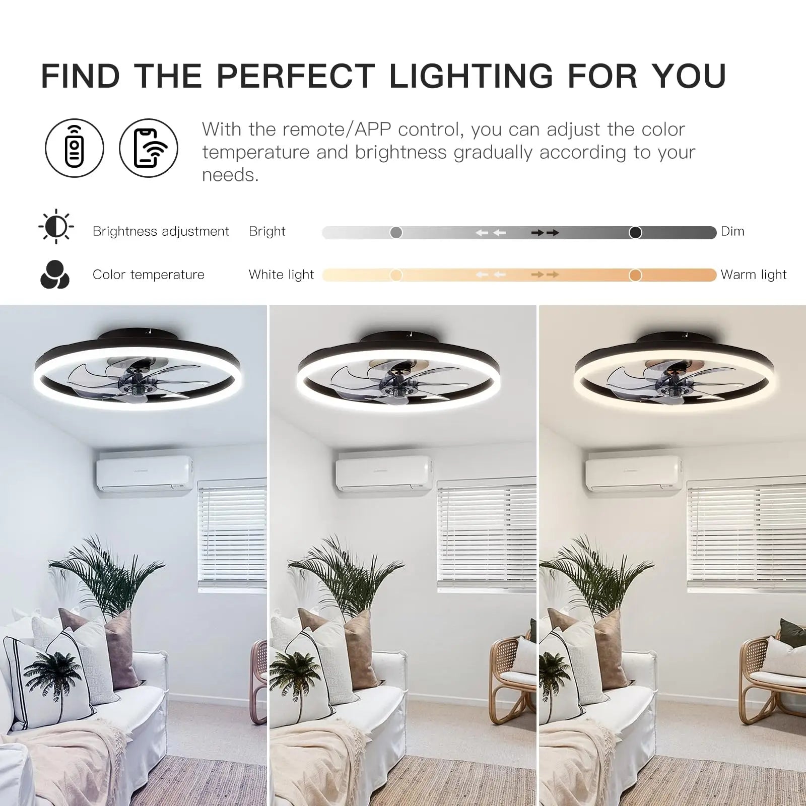 LumiBreeze – Moderner Deckenventilator mit LED-Licht | Dimmbar, energiesparend & leise