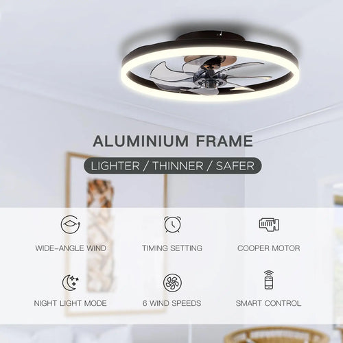 LumiBreeze – Moderner Deckenventilator mit LED-Licht | Dimmbar, energiesparend & leise