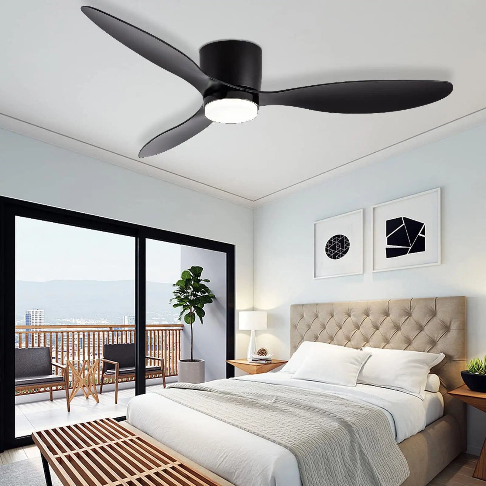Moderner Deckenventilator mit LED-Licht – Leise und erfrischend