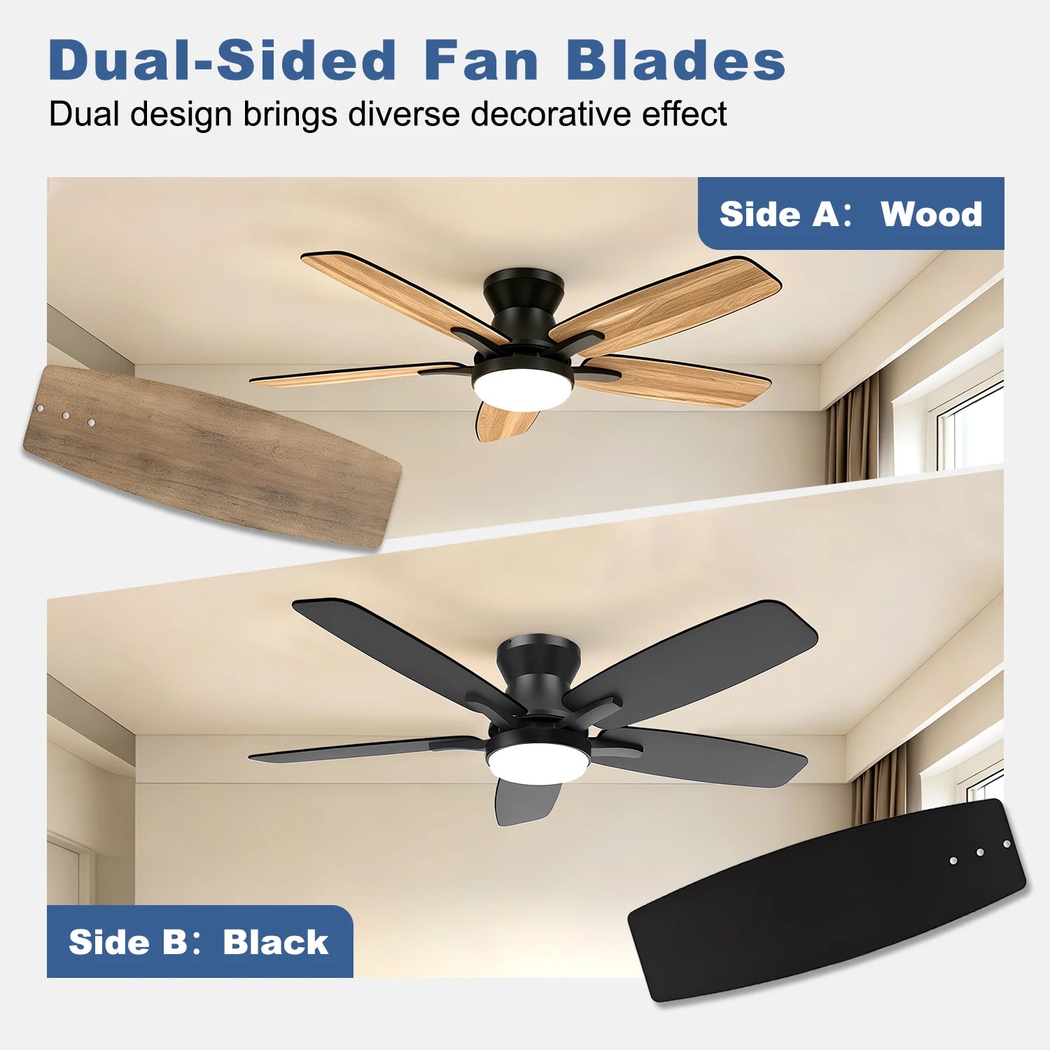 Deckenventilator mit LED-Licht | 42 Zoll | Dimmbar & leise | LumiBreeze