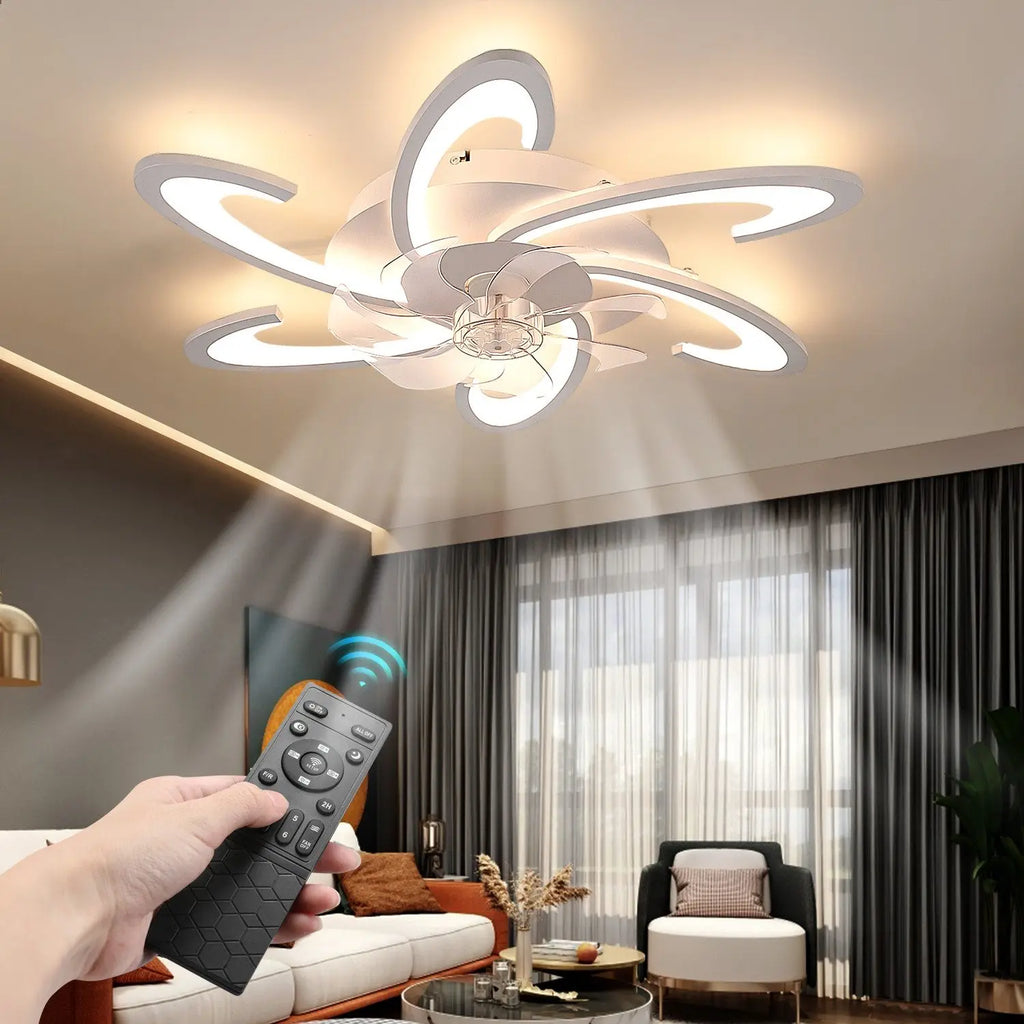 Deckenventilator mit LED-Licht – 85W, dimmbar, leise, mit Fernbedienung