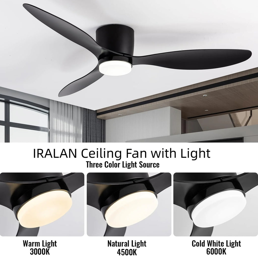 Moderner Deckenventilator mit LED-Licht – Leise und erfrischend
