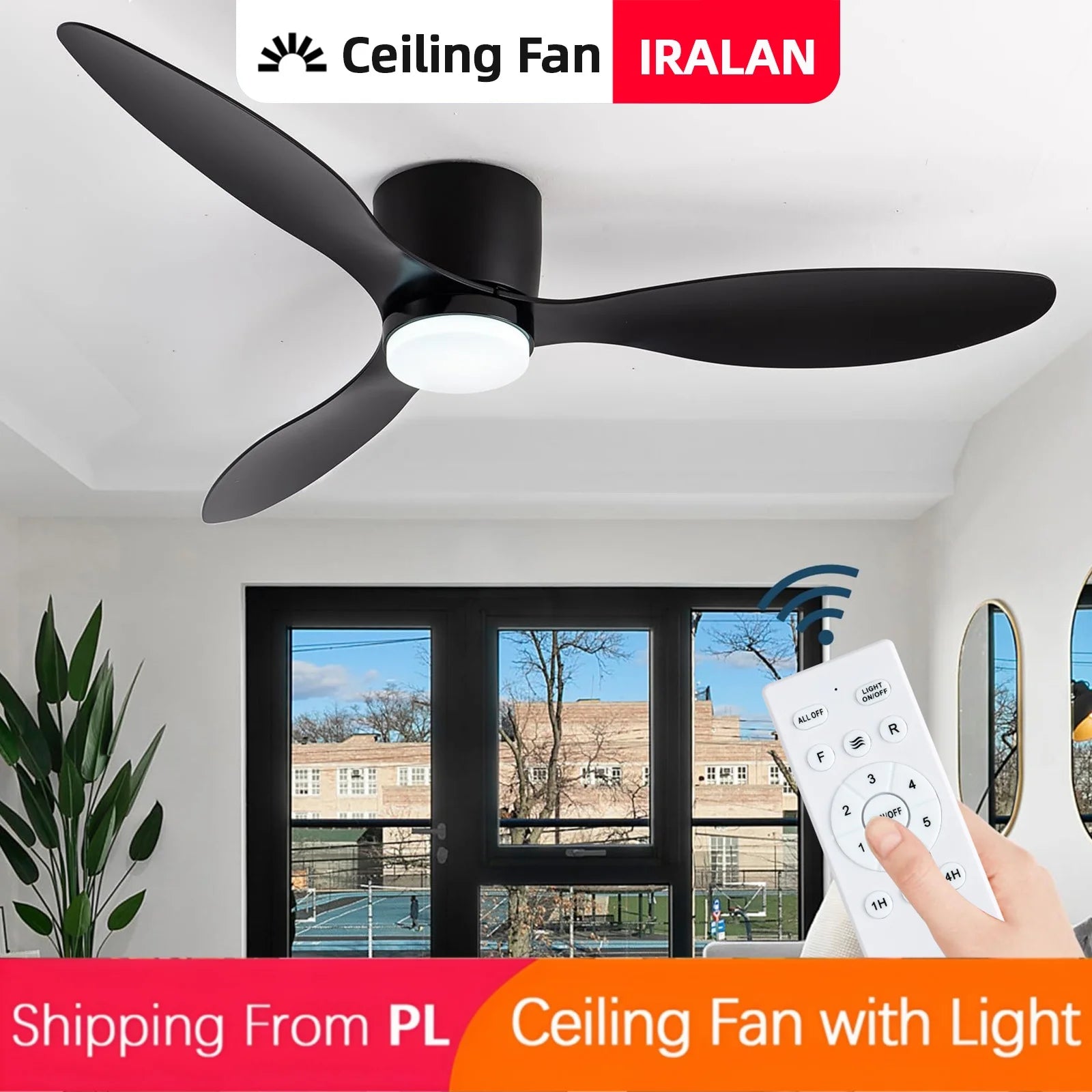 Moderner Deckenventilator mit LED-Licht – Leise und erfrischend