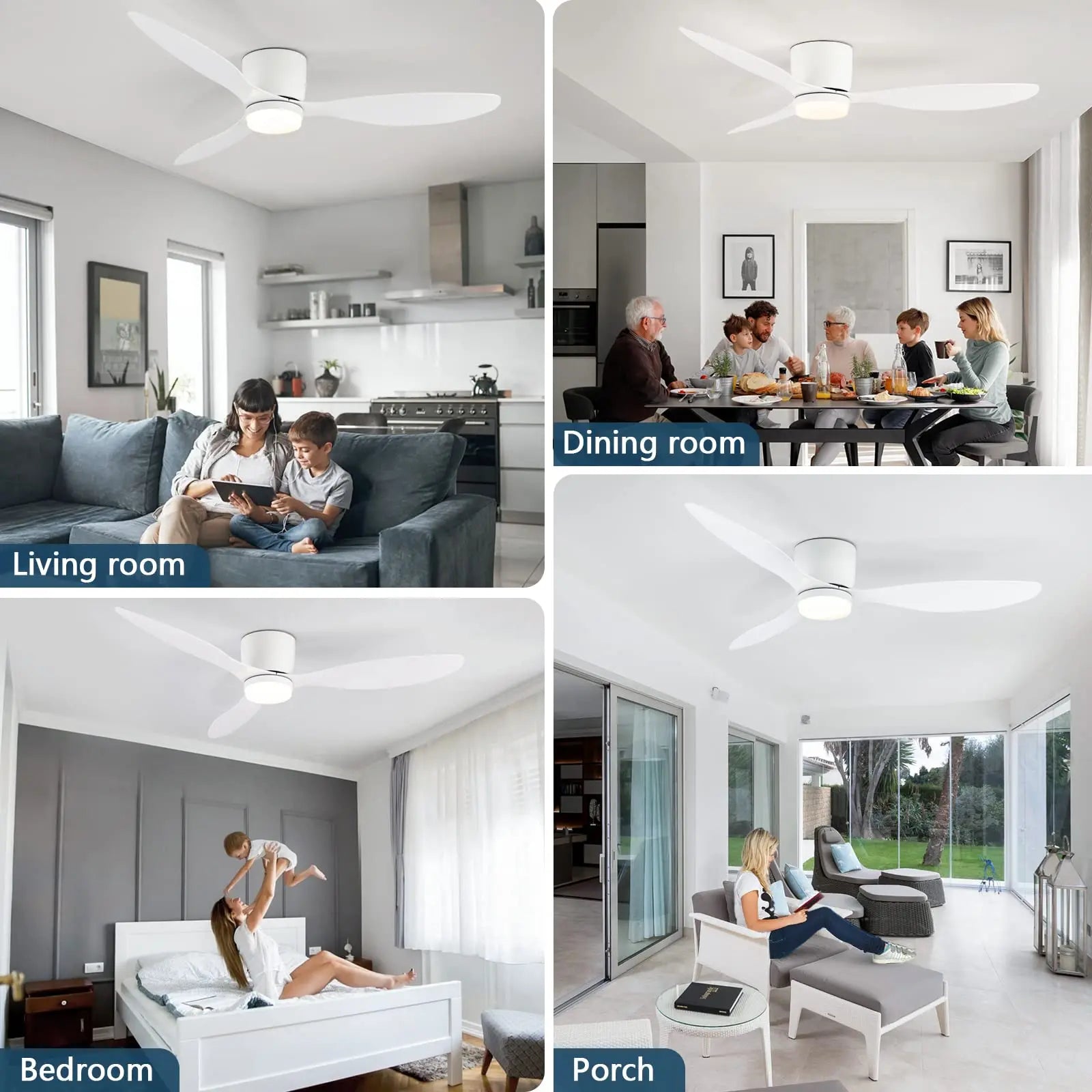 Moderner Deckenventilator mit LED-Licht – Leise und erfrischend